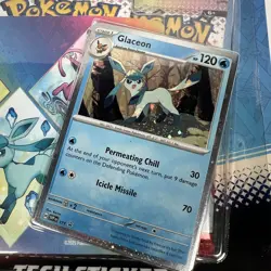 Pokemon TCG Scarlet Violet Prismatic Evolutions Tech Sticker Collection Glaceon - Image 3