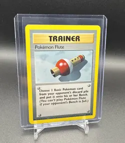 Pokemon Flute 86/102 Base Set Unlimited Pokemon TCG 1999 HP - Image 1