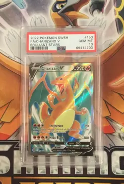 Pokemon 2022 Charizard V 153/172 Full Art Brilliant Stars GEM MINT PSA 10 - Image 1