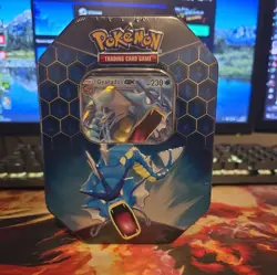 Pokemon TCG: Hidden Fates Tin - Gyarados GX - Sealed - Image 1