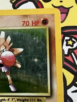 Pokemon TCG Hitmonchan Base Set 7/102 Holo HP - Image 3