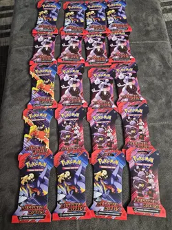 Scarlet and Violet Destined Rivals Sleeved Booster Pack 20 Packs Pokemon TCG Lot - Image 1