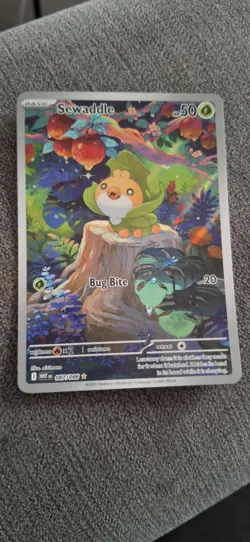 Sewaddle 087/086 Illustration Rare - White Flare - PACK FRESH - Pokemon TCG - Image 1