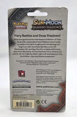 Pokemon Sun & Moon Burning Shadows Checklane Blister Pack (Jangmo-o) Sealed - Image 2
