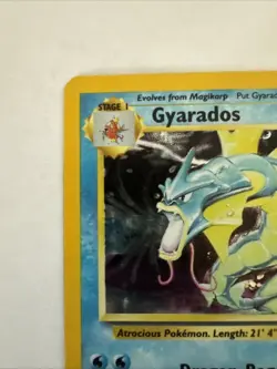 Gyarados Holo Rare - Base Set 6/102 - WOTC Vintage Pokemon Card - DMG - JD - Image 2