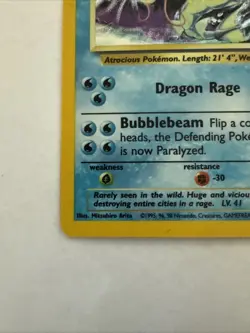 Gyarados Holo Rare - Base Set 6/102 - WOTC Vintage Pokemon Card - DMG - JD - Image 5