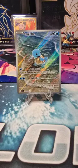 Pokemon TCG Squirtle 170/165 Scarlet & Violet 151 Illustration Rare Holo Card NM - Image 1