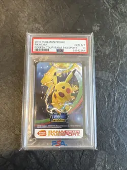 PSA 10 Pikachu Pokken Tournament Japanese Pokemon Bana Passport Card Bandai - Image 1