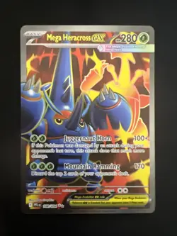 Pokemon Mega Heracross EX 108/094 Phantasmal Flames SR Full Art English Card TCG - Image 1