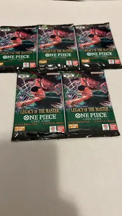 5x Legacy of the Master Booster Pack One Piece Card Game OP-12 English OP12 5x - Image 1