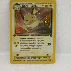 Pokemon Card - Team Rocket 83/82 - DARK RAICHU (holo-foil) *1st Edition* *NM - Image 2