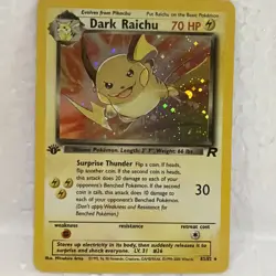 Pokemon Card - Team Rocket 83/82 - DARK RAICHU (holo-foil) *1st Edition* *NM - Image 3