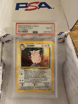 Pokemon TCG Clefable Jungle Holo Rare Card 1/64 No Symbol Error - Image 1