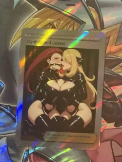 Pokemon Cynthia & Jessie Anime Waifu Custom DIY Trainer Art Pokemon card - Image 2