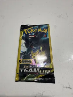 Pokemon TCG Team Up Mini Booster Pack 3 Card Zekrom Pikachu Art Factory Sealed - Image 3