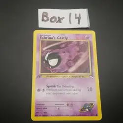 Sabrina’s Gastly 93/132 - 1ST EDITION Gym Heroes VINTAGE WOTC POKEMON CARD - LP - Image 1