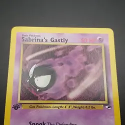 Sabrina’s Gastly 93/132 - 1ST EDITION Gym Heroes VINTAGE WOTC POKEMON CARD - LP - Image 2