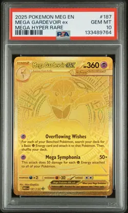 PSA 10 Mega Gardevoir EX 187/132 Mega Hyper Rare Mega Evolutions Pokemon Card - Image 1