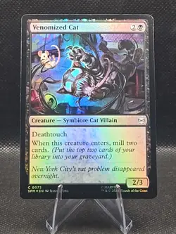 Venomized Cat Marvel's Spider-Man Foil Magic The Gathering Near Mint - Image 1