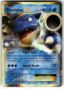 Blastoise EX 21/108 XY - Evolutions NM Pokemon Card TCG - Image 1