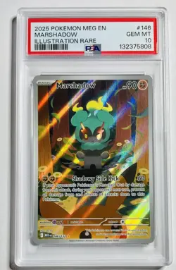 2025 POKEMON MEG EN-MEGA EVOLUTION ILLUSTRATION RARE #146 MARSHADOW PSA 10 - Image 1