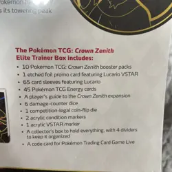 Pokemon TCG: Crown Zenith Elite Trainer Box ETB - Factory Sealed - 10 Packs - - Image 3