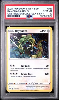 2024 POKEMON SWSH BLACK STAR PROMO #029 RAYQUAZA-HOLO PSA 10 - Image 1