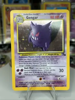 Gengar 5/62 Fossil Holo Rare Unlimited Pokemon TCG - Image 1