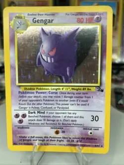Gengar 5/62 Fossil Holo Rare Unlimited Pokemon TCG - Image 4