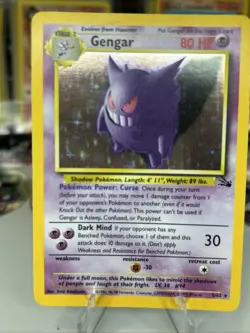 Gengar 5/62 Fossil Holo Rare Unlimited Pokemon TCG - Image 5