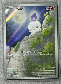 Pokemon TCG Litwick 101/086 White Flare - Illustration Rare NM/M - Image 1