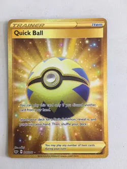 Pokemon TCG Quick Ball Sword & Shield Base Set 216/202 Holo Secret Rare - Image 1