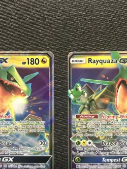 Pokemon TCG Rayquaza GX Holo Ultra Rare x2. Celestial Storm 109/168. LP 2018 - Image 2