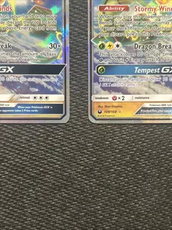 Pokemon TCG Rayquaza GX Holo Ultra Rare x2. Celestial Storm 109/168. LP 2018 - Image 3