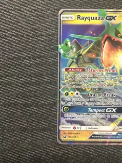 Pokemon TCG Rayquaza GX Holo Ultra Rare x2. Celestial Storm 109/168. LP 2018 - Image 4