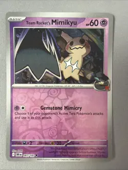Pokemon TCG * Destined Rivals 087/182 Team Rocket's Mimikyu * REVERSE HOLO * NM - Image 1