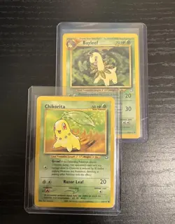 Pokemon TCG Chikorita Neo Genesis 54/111 Bayleef 28/111 Regular Common - Image 1