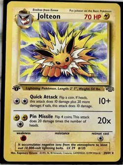 Pokemon Jolteon 1st Edition 20/64 Jungle Lightly Played LP - Image 1
