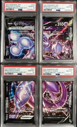 Pokemon Mewtwo V Union Full Sequential Set PSA 10 - Image 1