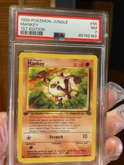 1999 Pokemon Jungle 1st Edition #55/64 Mankey PSA 7 Near Mint (2) Priced EACH - Image 2