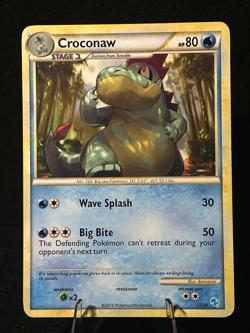 Pokemon TCG Croconaw 17/30 HGSS Trainer Kit Gyarados & Raichu Regular LP - Image 1