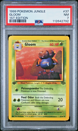 GLOOM 1999 Pokemon Jungle 1st Edition #37 PSA 7 - Image 1