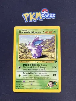 Pokemon TCG Giovanni's Nidoran Gym Challenge 76/132 Regular LP. - Image 1