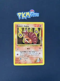 Pokemon TCG Blaine's Vulpix Gym Challenge 66/132 Regular LP. - Image 1