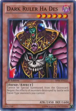 YUGIOH - Dark Ruler Ha Des - BP01-EN122 - Common - 1st Edition - NM - FLAT RATE - Image 1