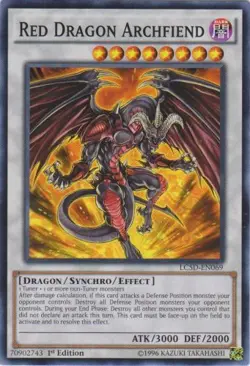 Yugioh! LP Red Dragon Archfiend - LC5D-EN069 - Common - 1st Edition Lightly Play - Image 1
