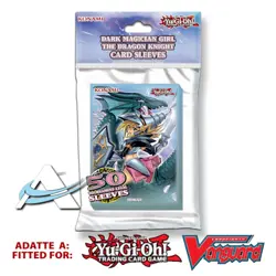 50 Bustine Sleeves Dark Magician Girl Dragon Knight Small Konami YUGIOH! - Image 1