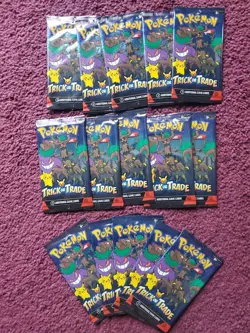 Lot of 20 Pokemon TCG Booster Packs Trick or Trade 2024 Halloween Card Lot New - Image 1