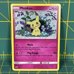 Mimikyu Promo SM163 Team Up Blister Pokemon Card Sun & Moon Holo - Image 1