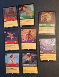 Disney Lorcana First Chapter Card Lot, 104 Cards With Foils - Image 3